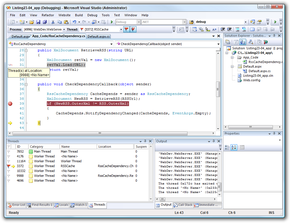 Multi-threaded Debugging in Visual Studio 2008 - Scott